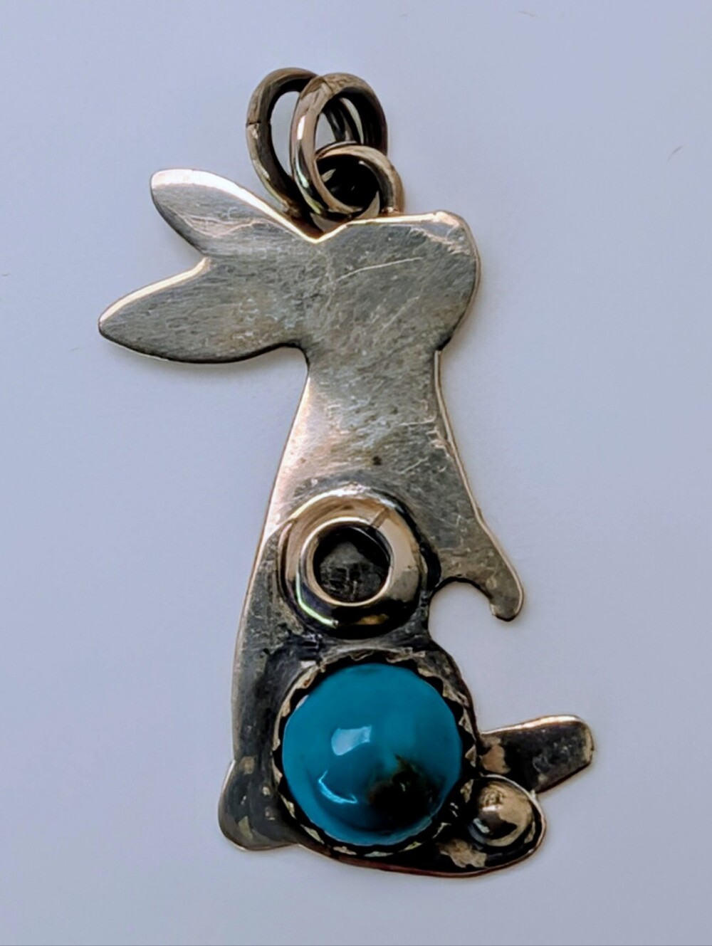 Rabbit Pendants Kingman Turquoise Or Bumblebee Jasper S925 Sterling Silver